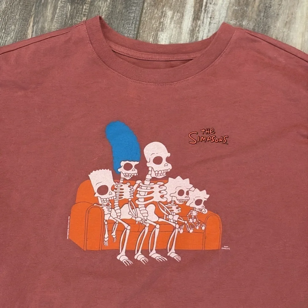 Gap Teen Simpsons Halloween Skeleton Family Short Sleeve Graphic Tee Shirt 10